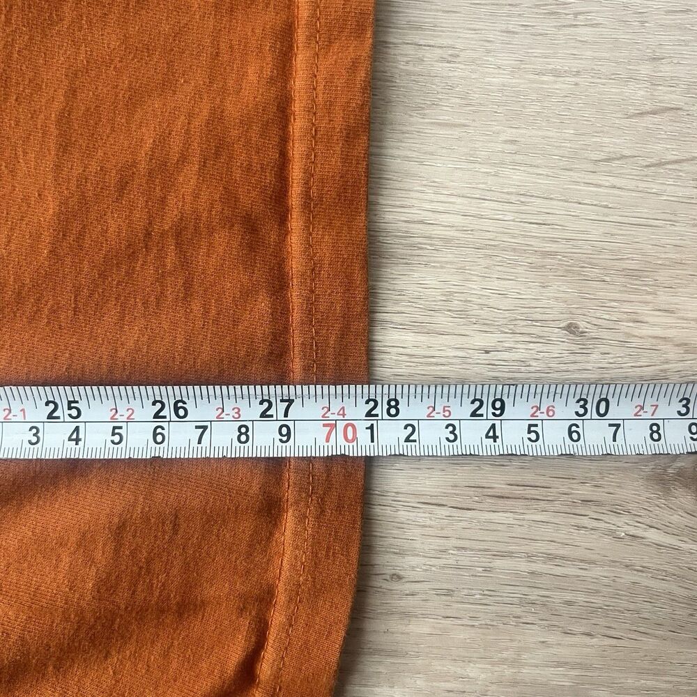 Vintage Texas Longhorns Spell Out T-Shirt Large Long Sleeve Burnt Orange NCAA - Picture 6 of 6